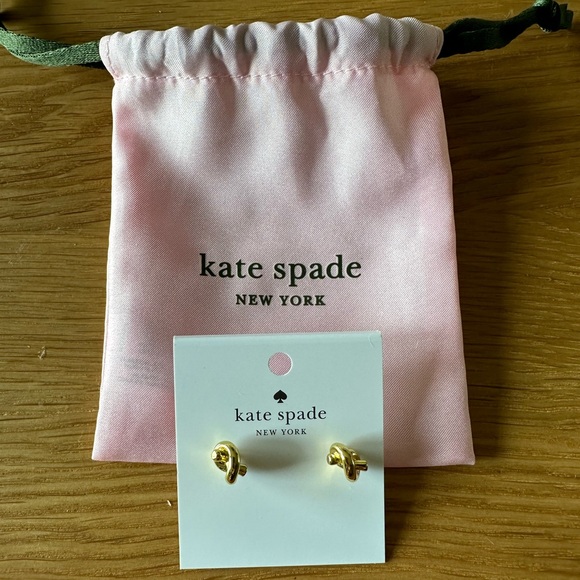 NWT Kate Spade Gold Knot Earrings - Picture 4 of 4